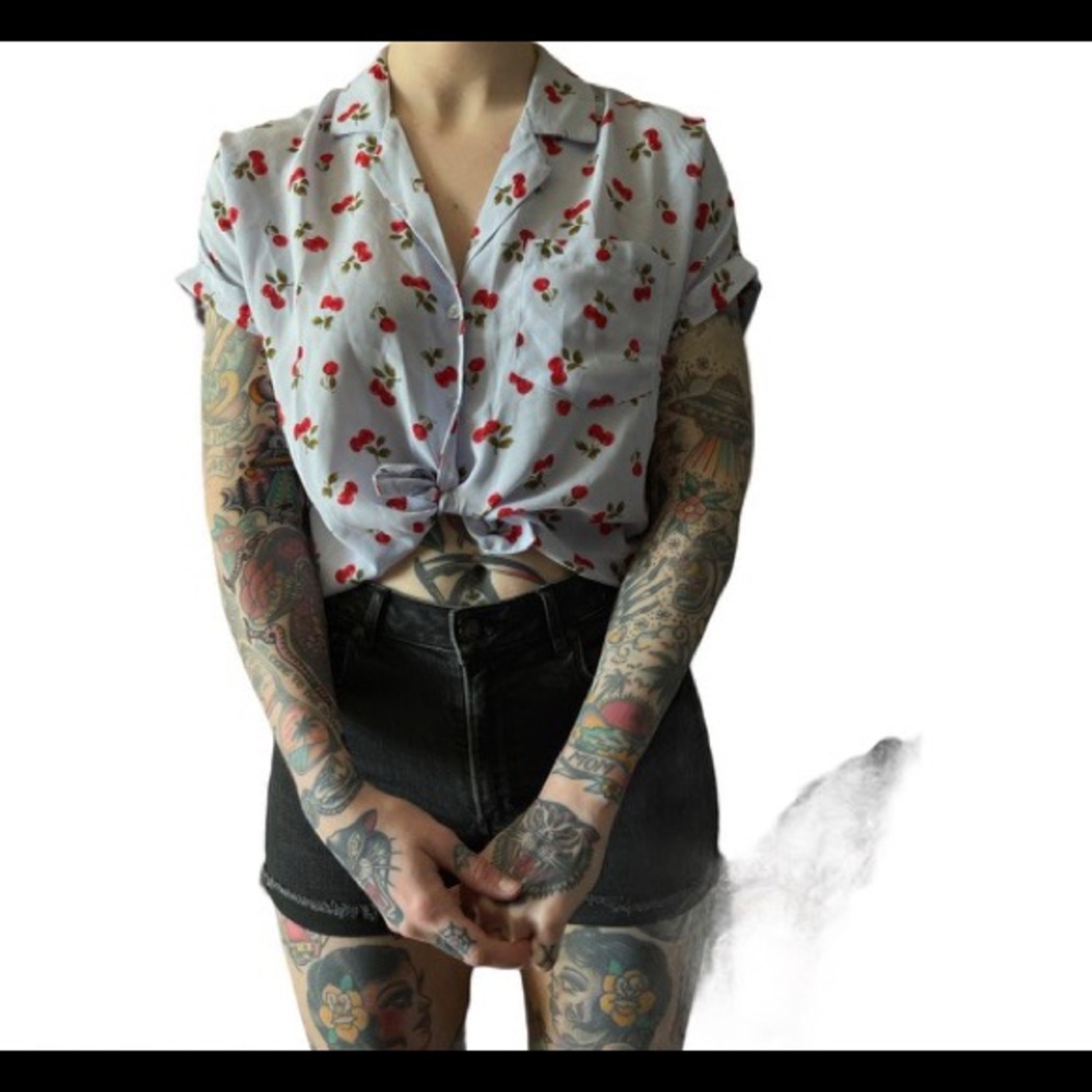 Cherry button up